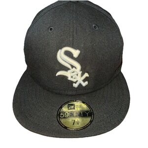 Chicago‎ Sox Black and White Basic 59FIFTY Fitted size 7 5/8